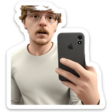 selfie of a stylish male sticker