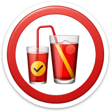 I want an emoji that describes that no drinks allowed sticker