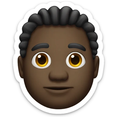 A half fat black man with dreads sticker