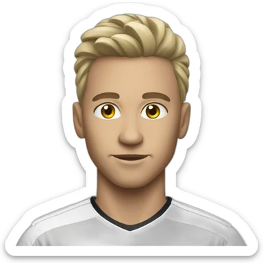 white soccer player sticker