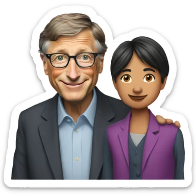 Bill gates with Dolly chai wala sticker