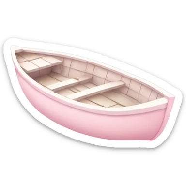 soft pink pastel boat  sticker