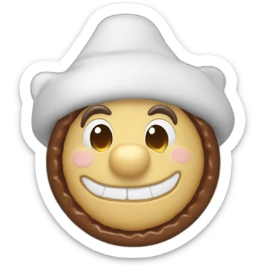 Ratonero chocolate pies blancos sticker