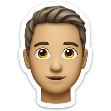 A photo highlighting the left profile of the face sticker