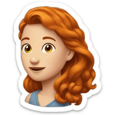 Fille rousse métissée sticker