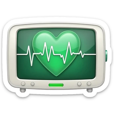 heartbeat line on heart monitor sticker