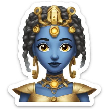 Technomancy Goddess is a mystical being who controls both magic and technology. She can cast spells on technological networks. Her powers blend the ancient art of magic with advanced cybernetics and technology. She can command machines sticker