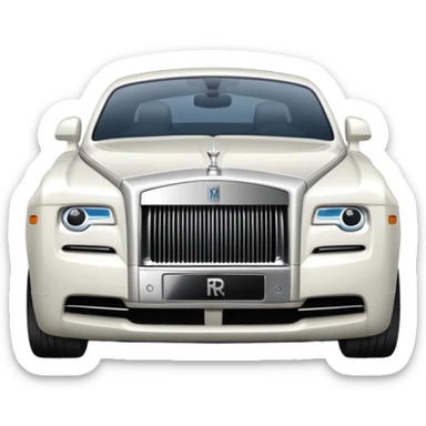white Rolls-Royce car sticker