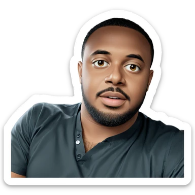 male portrait with beard sticker