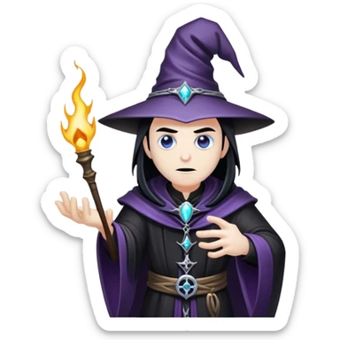 goth wizard banishing monitoring spirits  sticker