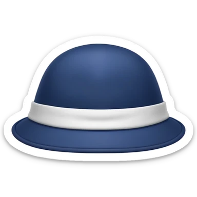 Un chapeau 4 bosses bleu marine sticker