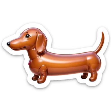  SPAM meat jeff koons style inflatable dachshund  art sculpture  sticker