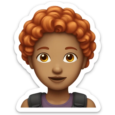 girl who’s has red hair  sticker