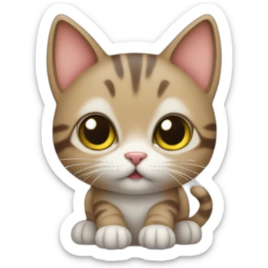 cat cute baby doing software sticker