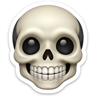 Skull face emoji sticker