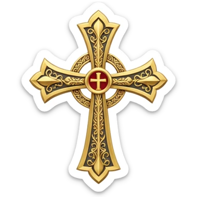 The cross of the Crusader sticker