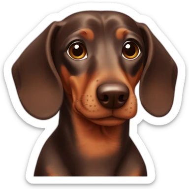 Brown Dachshund sticker