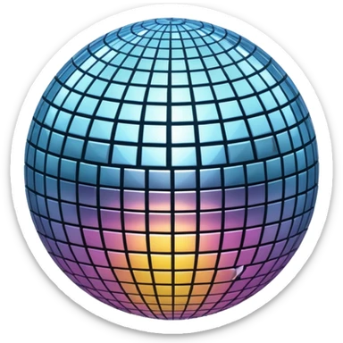 Disco ball sticker
