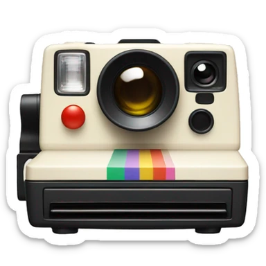 a simple polaroid camera, just the object itself sticker
