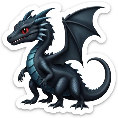  Shiny Gloomy Dark Spooky Draco-Salandit (full body) sticker