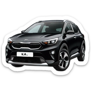 Black Kia stonic in 45 front view sticker