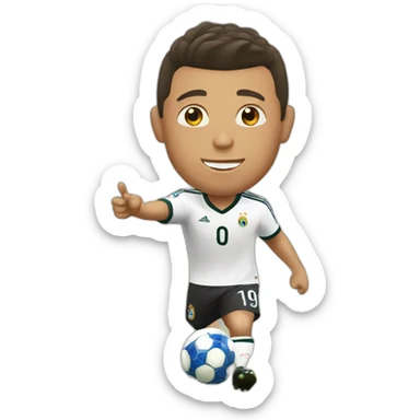 Ronaldo scoring on the pitch sticker
