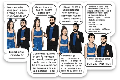 TRASFORMA QUESTO CAROSELLO IN UN FUMETTO CON QUESTE DUE PERSONE IDENTICHE CHE INTERLOQUISCONO TRA LORO:

Ho la cellulite anche se mi alleno e mangio bene, cosa posso fare?

Hai controllato il tuo baricentro corporeo?
Sapevi che se il peso del tuo corpo cade in avanti o da un lato, c’è un disallineamento fra bacino e torace, che comprimendo le coste, limita la motilità del diaframma e l’ossigenazione dei tessuti?
Il mio è il primo e unico percorso che lavora sugli inestetismi con un lavoro mirato sul baricentro corporeo.

Smettila di continuare ad allenarti come hai sempre fatto perché, oltre ad inestetismi visibili, corri un aumentato rischio di:
    • dolori e rigidità diffuse
    • disturbi pavimento pelvico
    • stanchezza cronica o insonnia
    • pancia gonfia e reflusso (bruciore)
    • etc…


Quindi cosa devo fare?
Commenta, qua sotto, con “simmetria” e ti mando un esempio del lavoro da fare. Lo stesso sistema con cui ho aiutato migliaia di persone, fra cui centinaia di donne a risolvere definitivamente gli inestetismi.
Metterei il prima e dopo

Se vuoi che ti aiuti personalmente
SCRIVIMI IN DIRECT sticker