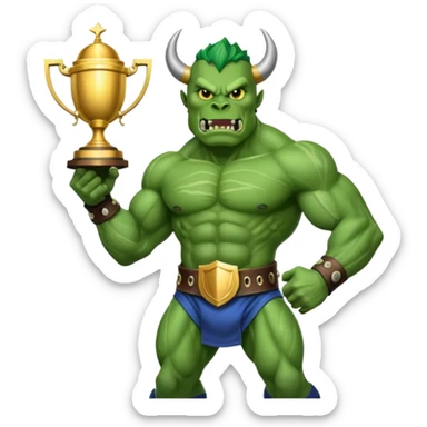 Fantasy football champion monster sticker