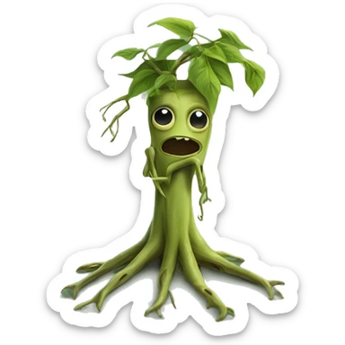 bowtruckle: Small, tree-guardian creatures resembling sticks with eyes, knownb for their attachment to particular trees and wood. sticker