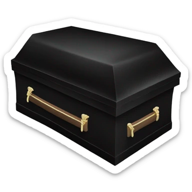 Black casket sticker