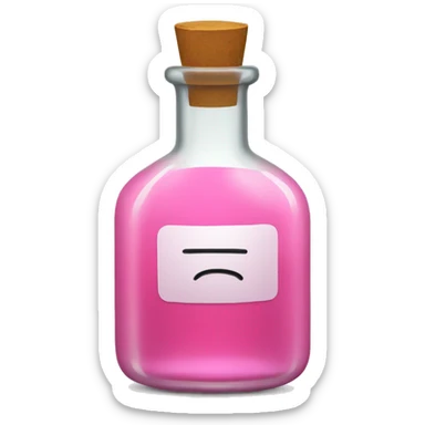 Pink vial sticker