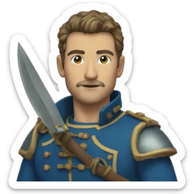 blauer Haken sticker