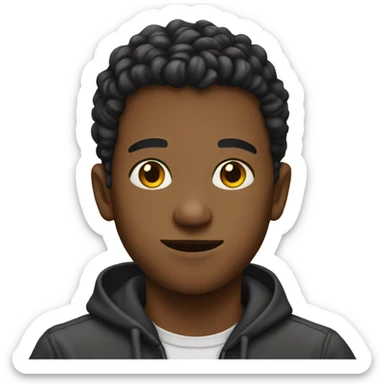 portrait of a young man sticker