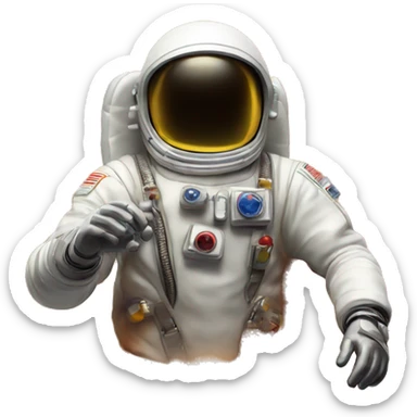 explosion astronaut hacker coding sticker