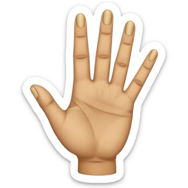 Fingering hand emoji where the first and fourth finger are folded, second and third finger are extended sticker