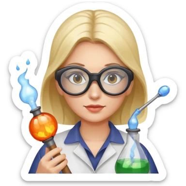 Glass Blower woman sticker