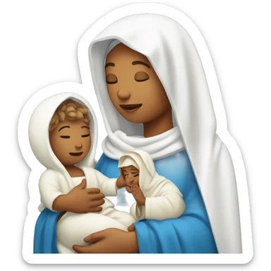 holy Mary with baby Jesus sticker