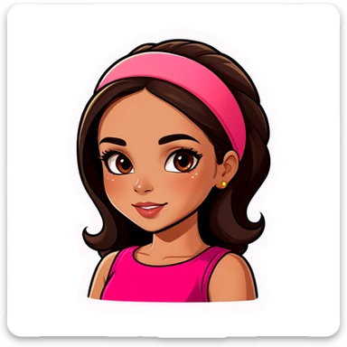 Latina girl with tan skin sticker