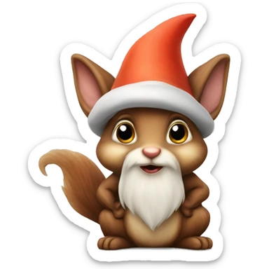 cute gnome squirrel gnome sticker