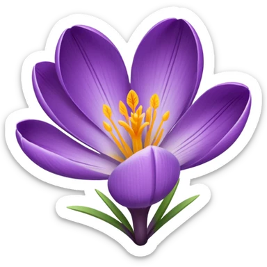 crocus flower sticker