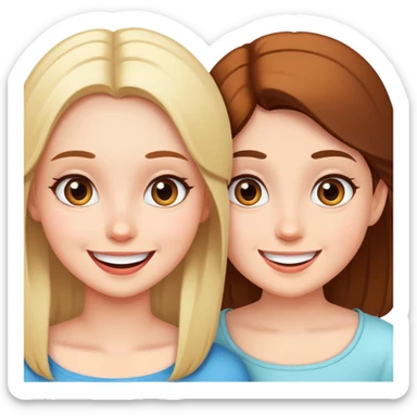 A girl that’s amazed in her friends beauty  sticker