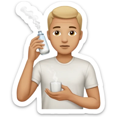 ligth man smelling full body sticker