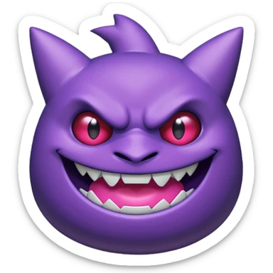 Pokemon legendary purple and pink mega gengar sticker