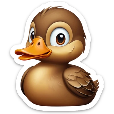 a duck crying in the corner  sticker