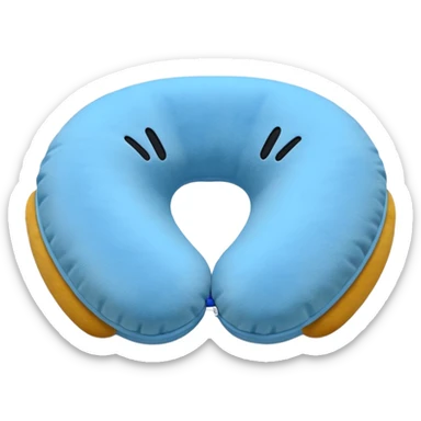 blue Travel Neck Pillow sticker