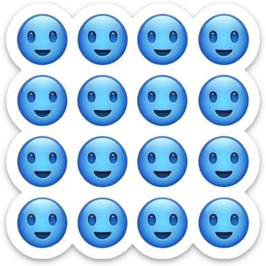 Emojis azuis sticker