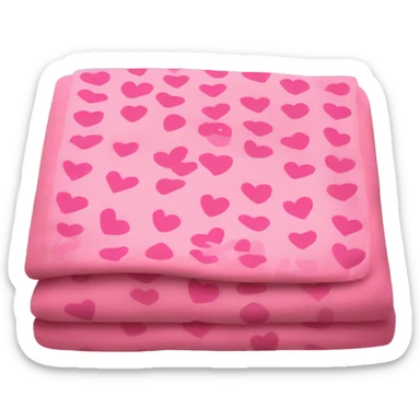 pink blanket with hearts sticker