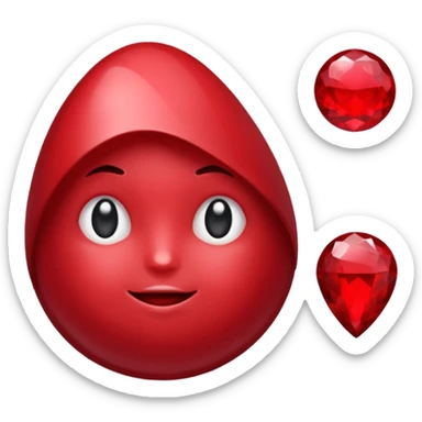 Emoji piedra rubi sin cara sticker