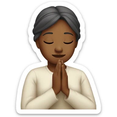 Women with pray hands sticker