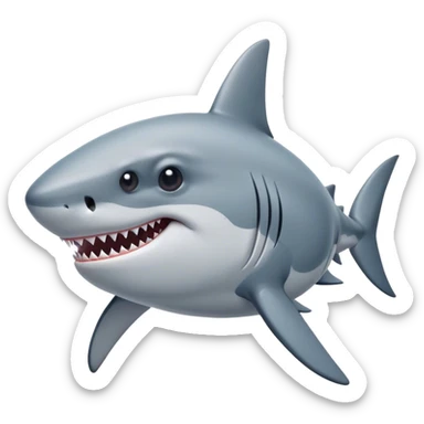 A shark that is very sad sticker